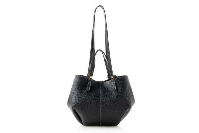 Lucky Bees Bolsa de Hombro 1274 Negro en CUERO DE POLIVINILO Elegante para Mujer